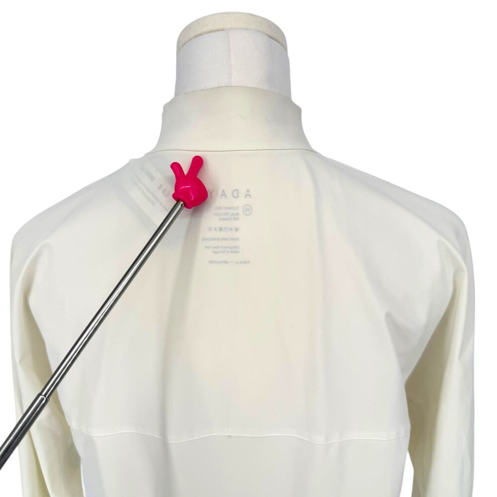 Aday Something Borrowed White Button Front Shirt … - image 6